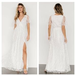 Baltic Born Marseille Embossed Maxi Dress Tulle New Without Tags